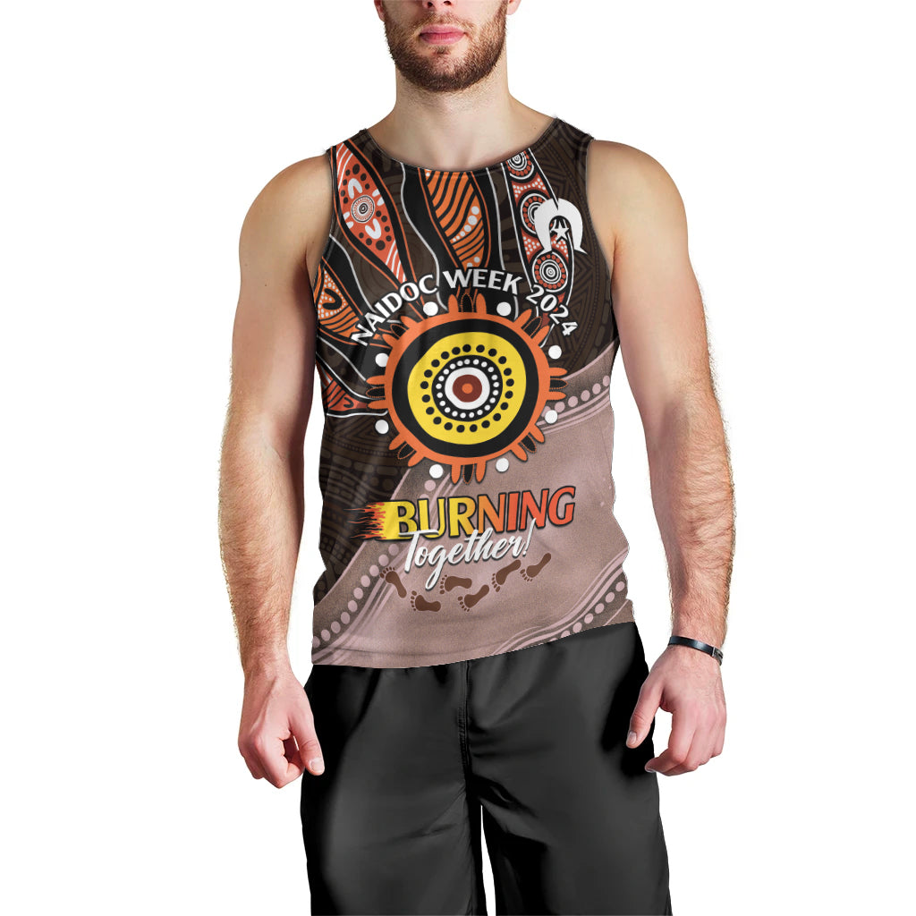 Fire Burning Together NAIDOC 2024 Men Tank Top Indigenous Art