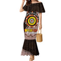 Fire Burning Together NAIDOC 2024 Mermaid Dress Indigenous Art