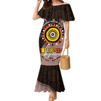 Fire Burning Together NAIDOC 2024 Mermaid Dress Indigenous Art