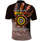 Fire Burning Together NAIDOC 2024 Polo Shirt Indigenous Art