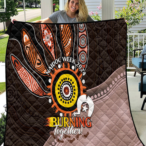 Fire Burning Together NAIDOC 2024 Quilt Indigenous Art
