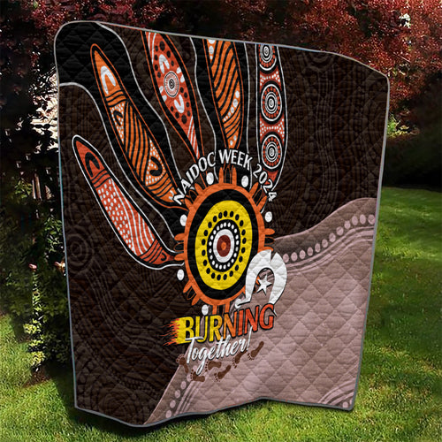 Fire Burning Together NAIDOC 2024 Quilt Indigenous Art