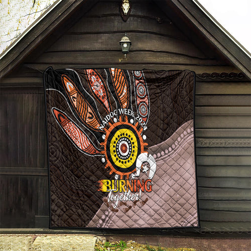 Fire Burning Together NAIDOC 2024 Quilt Indigenous Art