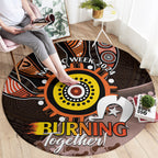 Fire Burning Together NAIDOC 2024 Round Carpet Indigenous Art