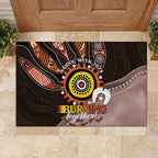 Fire Burning Together NAIDOC 2024 Rubber Doormat Indigenous Art