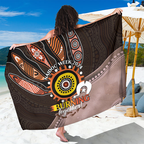 Fire Burning Together NAIDOC 2024 Sarong Indigenous Art