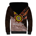 Fire Burning Together NAIDOC 2024 Sherpa Hoodie Indigenous Art