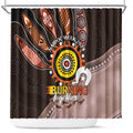 Fire Burning Together NAIDOC 2024 Shower Curtain Indigenous Art