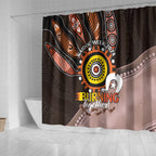 Fire Burning Together NAIDOC 2024 Shower Curtain Indigenous Art