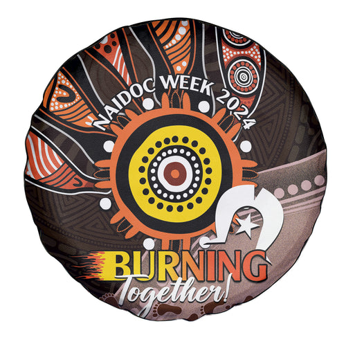 Fire Burning Together NAIDOC 2024 Spare Tire Cover Indigenous Art