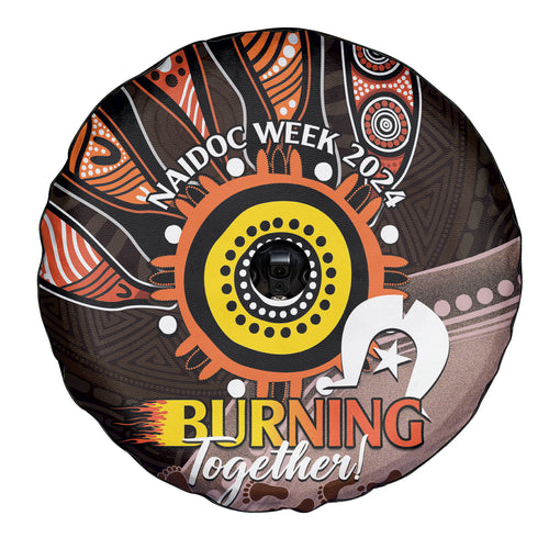 Fire Burning Together NAIDOC 2024 Spare Tire Cover Indigenous Art