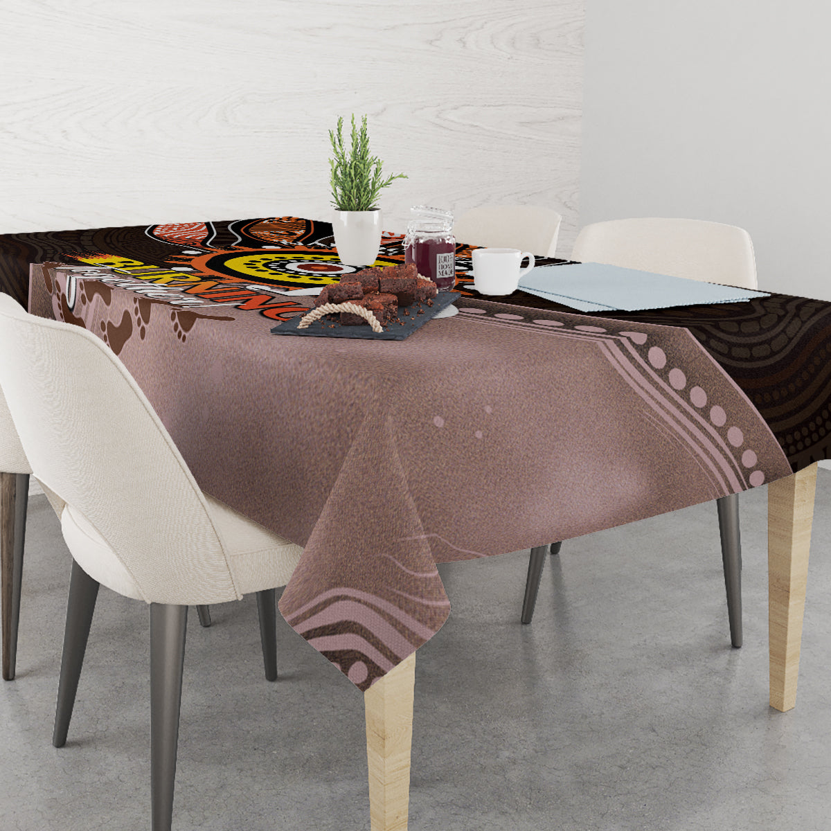 Fire Burning Together NAIDOC 2024 Tablecloth Indigenous Art
