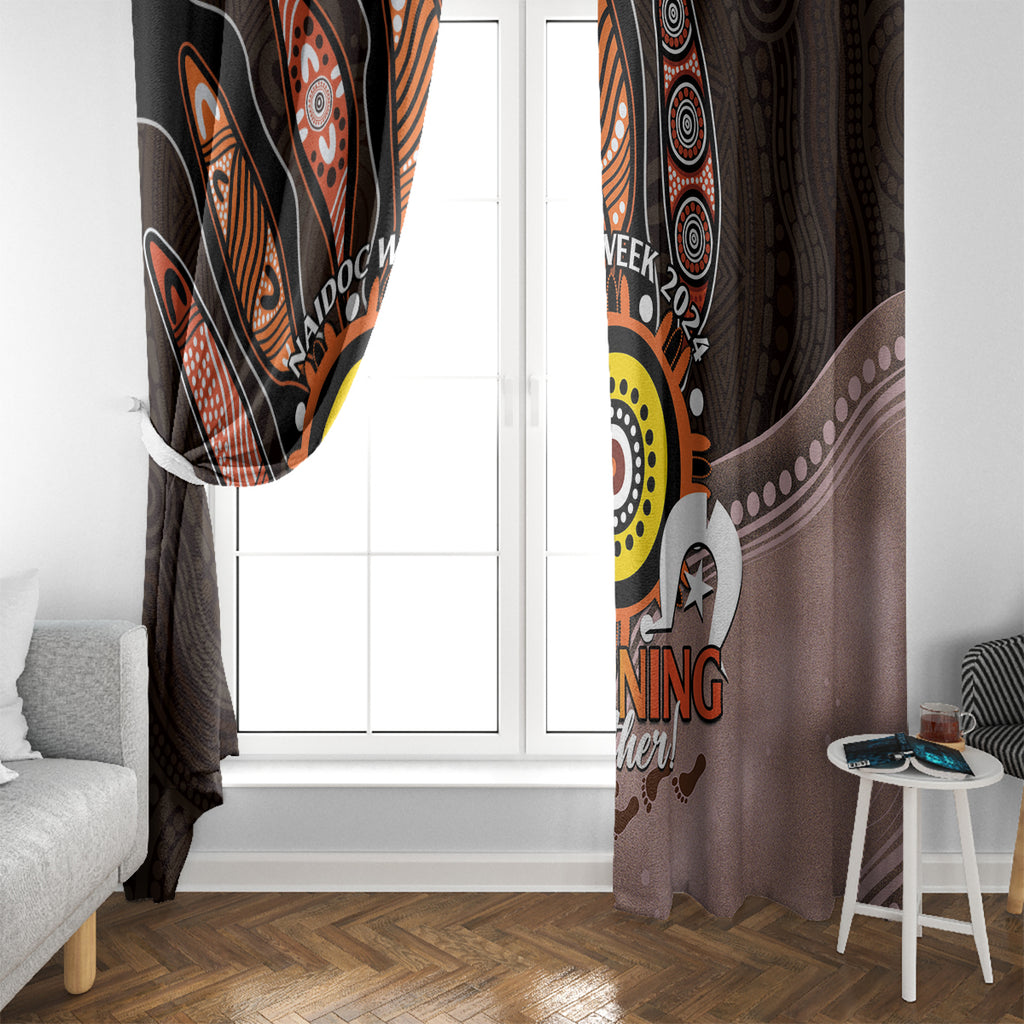 Fire Burning Together NAIDOC 2024 Window Curtain Indigenous Art