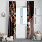 Fire Burning Together NAIDOC 2024 Window Curtain Indigenous Art