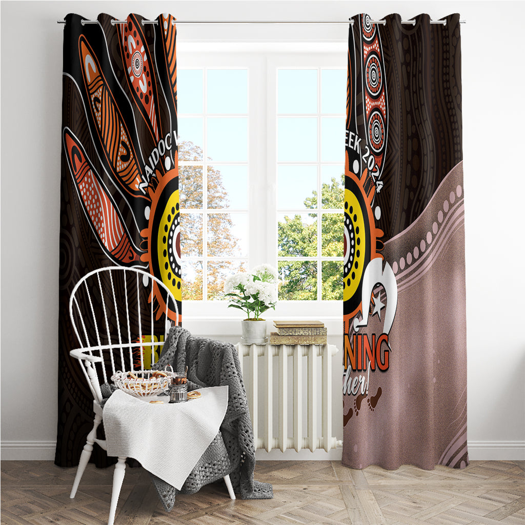 Fire Burning Together NAIDOC 2024 Window Curtain Indigenous Art