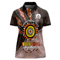 Fire Burning Together NAIDOC 2024 Women Polo Shirt Indigenous Art