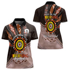 Fire Burning Together NAIDOC 2024 Women Polo Shirt Indigenous Art