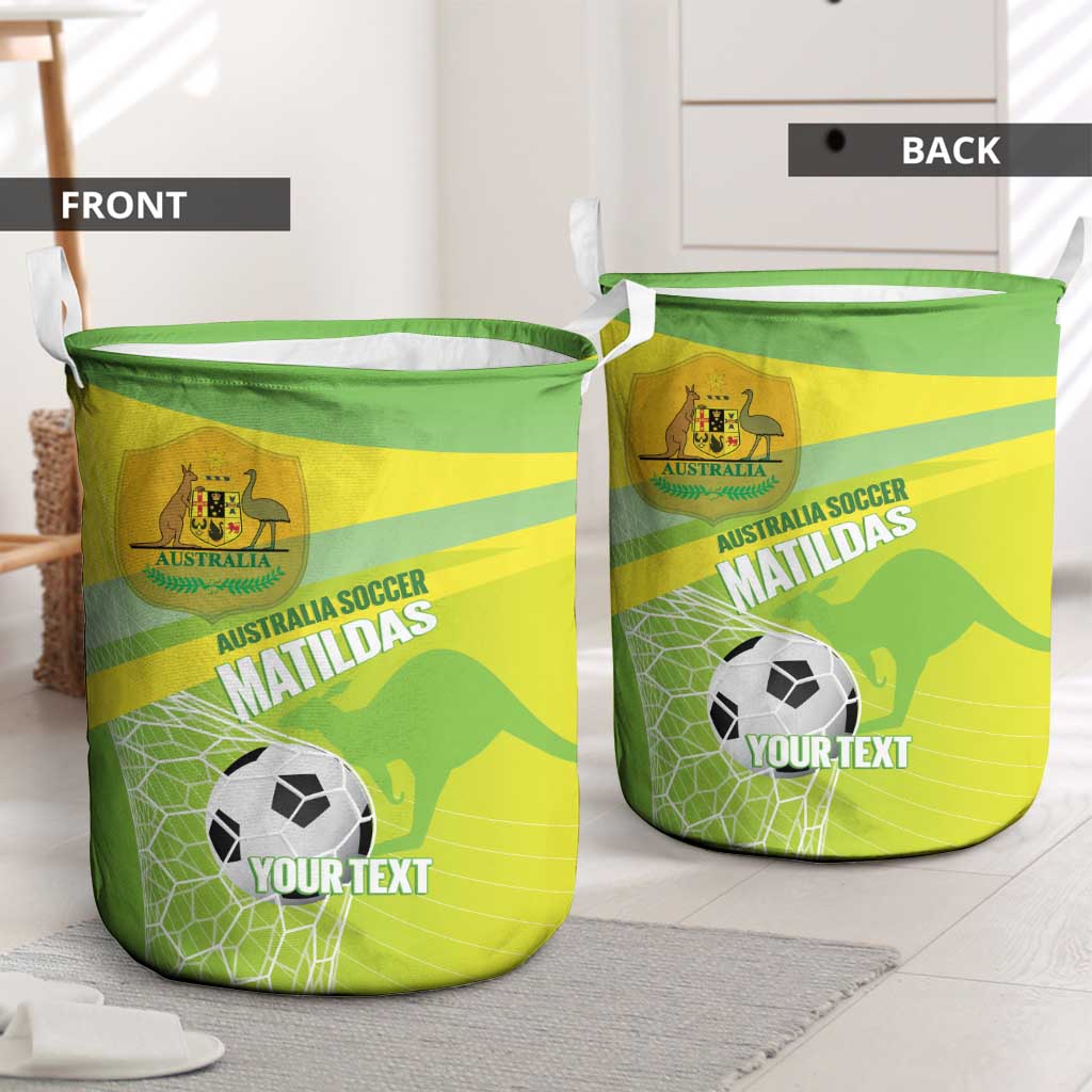 Custom Australia Soccer 2026 Laundry Basket Come On Matildas