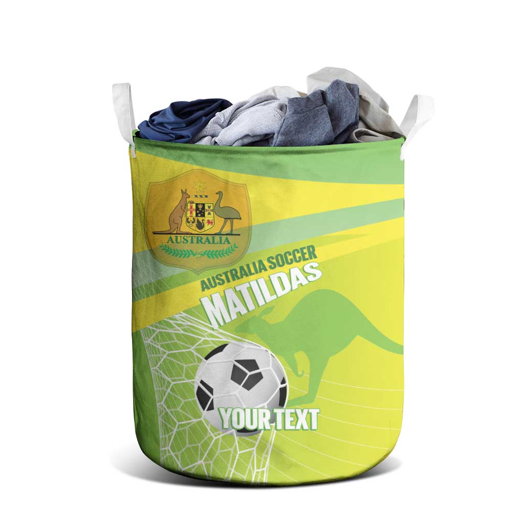 Custom Australia Soccer 2026 Laundry Basket Come On Matildas