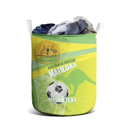 Custom Australia Soccer 2026 Laundry Basket Come On Matildas