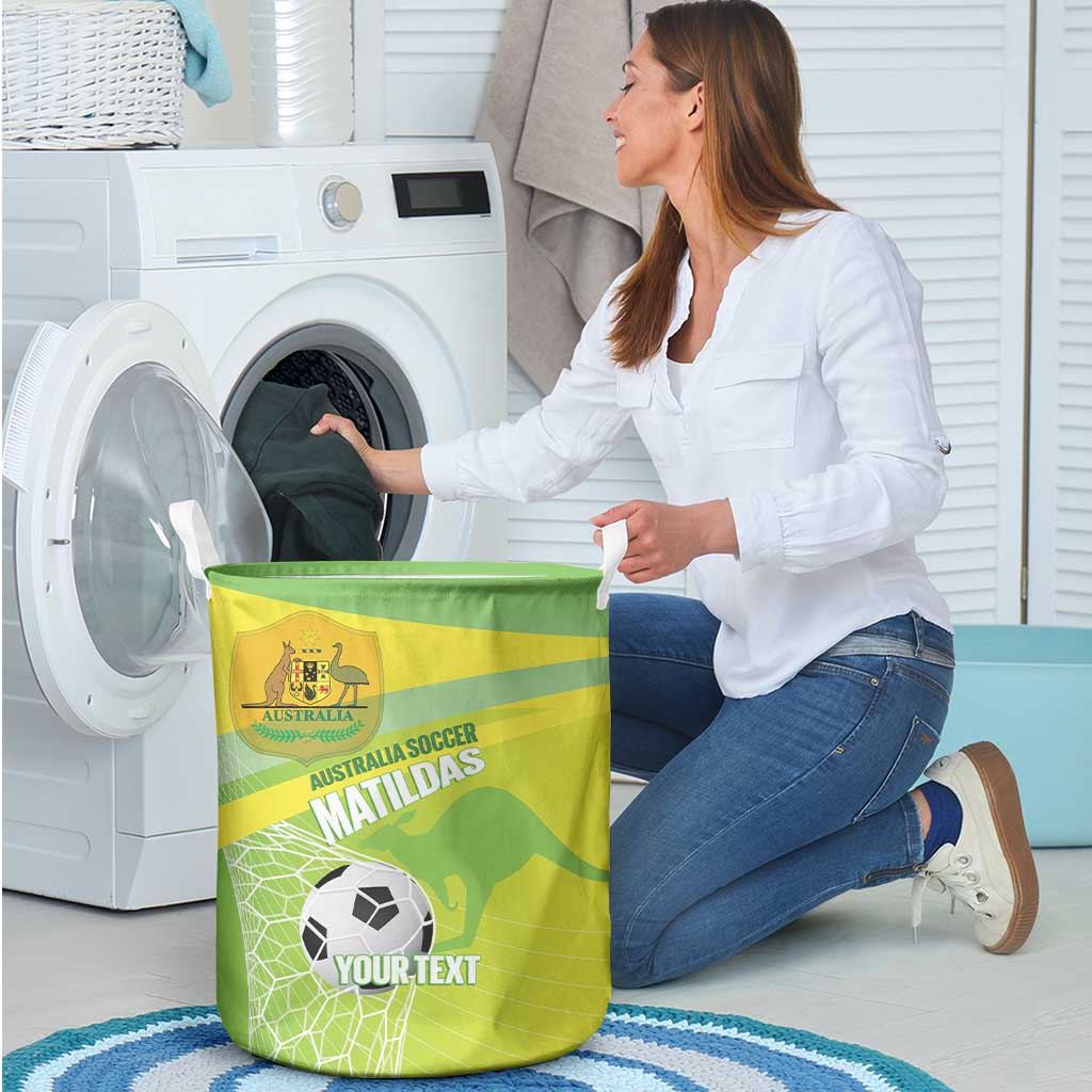 Custom Australia Soccer 2026 Laundry Basket Come On Matildas