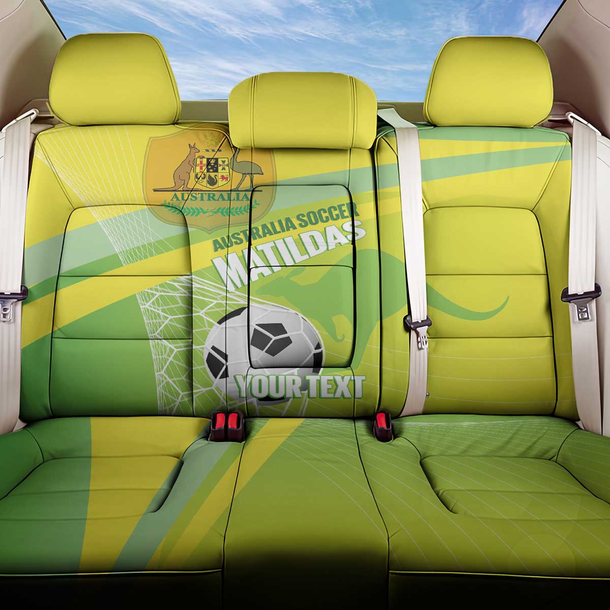 Custom Australia Soccer 2026 Back Car Seat Cover Come On Matildas