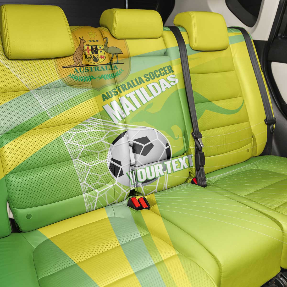 Custom Australia Soccer 2026 Back Car Seat Cover Come On Matildas