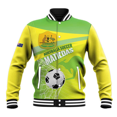 Custom Australia Soccer 2026 Baseball Jacket Come On Matildas