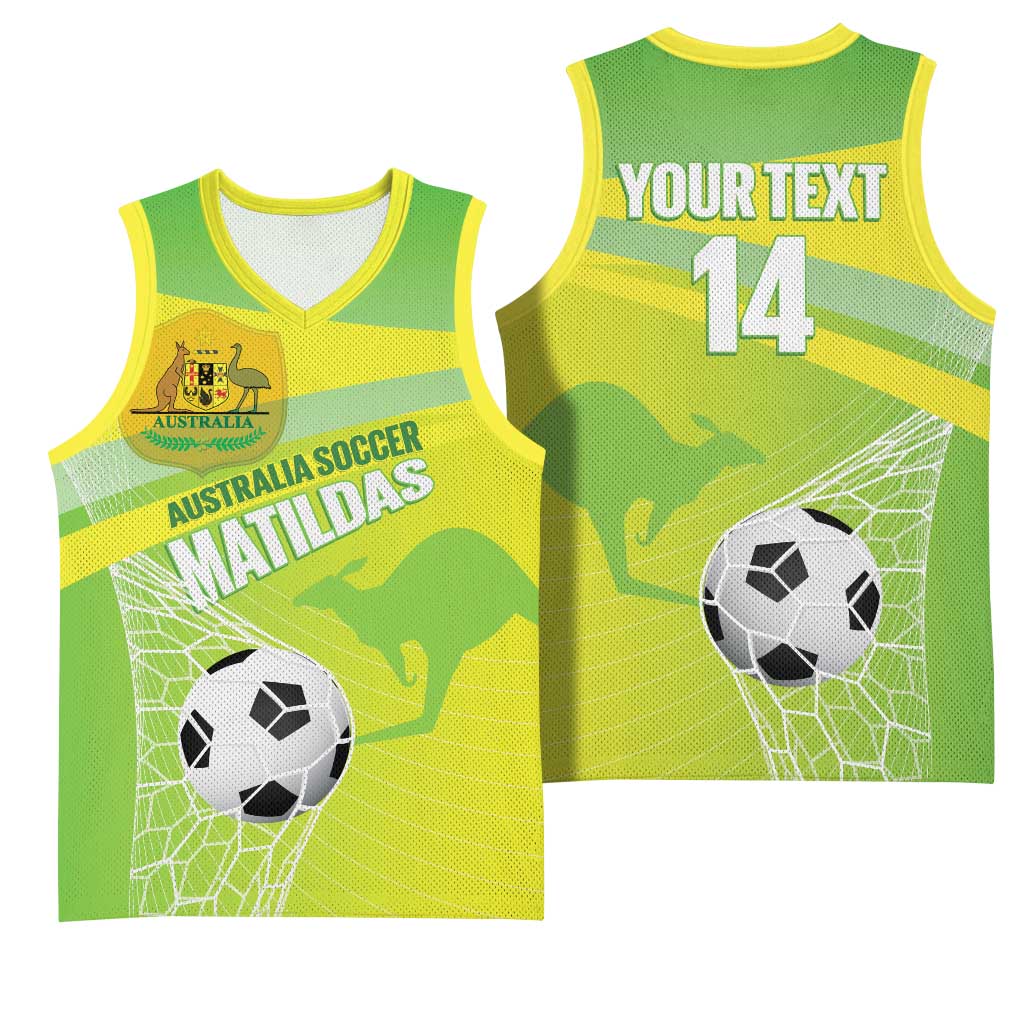 Custom Australia Soccer 2026 Basketball Jersey Come On Matildas