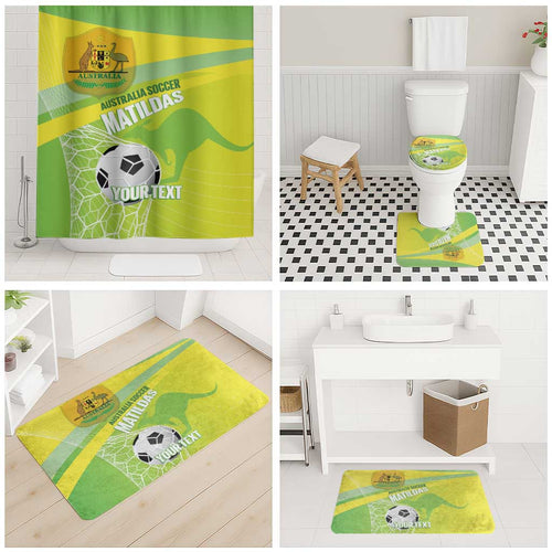 Custom Australia Soccer 2026 Bathroom Set Come On Matildas
