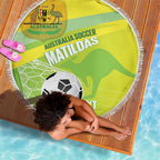 Custom Australia Soccer 2026 Beach Blanket Come On Matildas