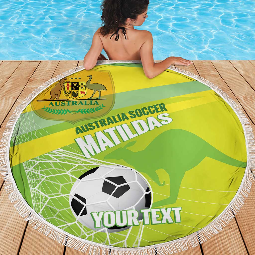 Custom Australia Soccer 2026 Beach Blanket Come On Matildas