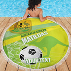 Custom Australia Soccer 2026 Beach Blanket Come On Matildas