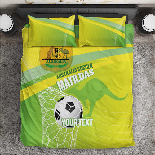 Custom Australia Soccer 2026 Bedding Set Come On Matildas