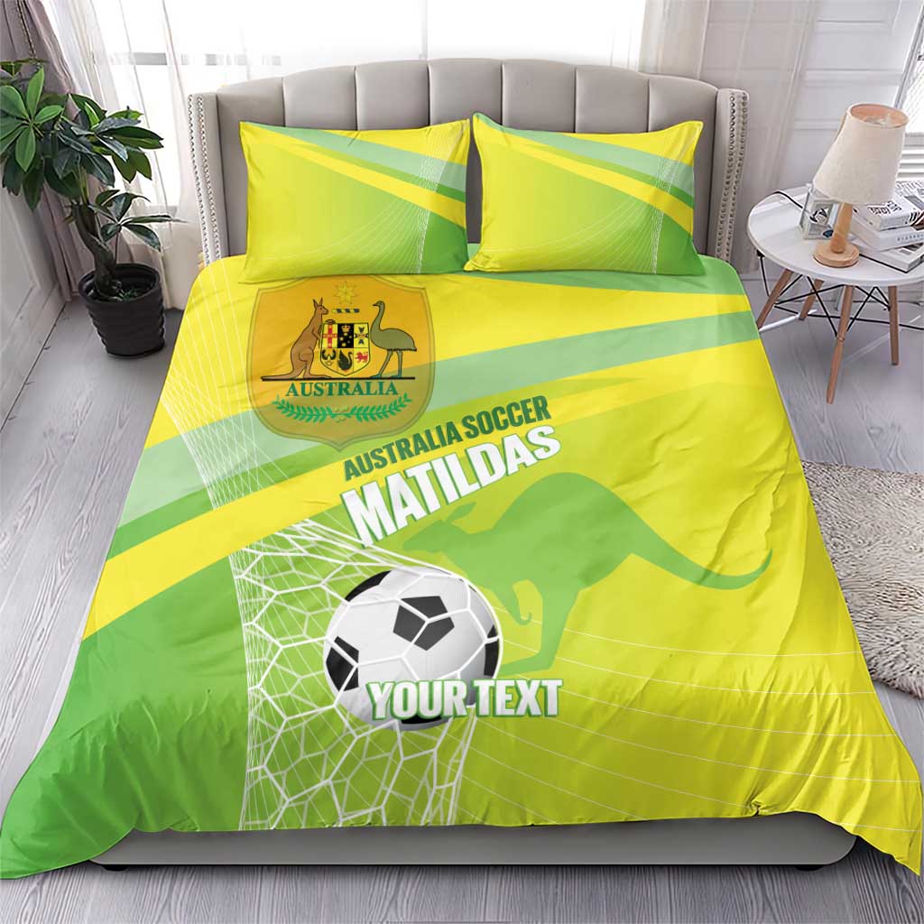 Custom Australia Soccer 2026 Bedding Set Come On Matildas