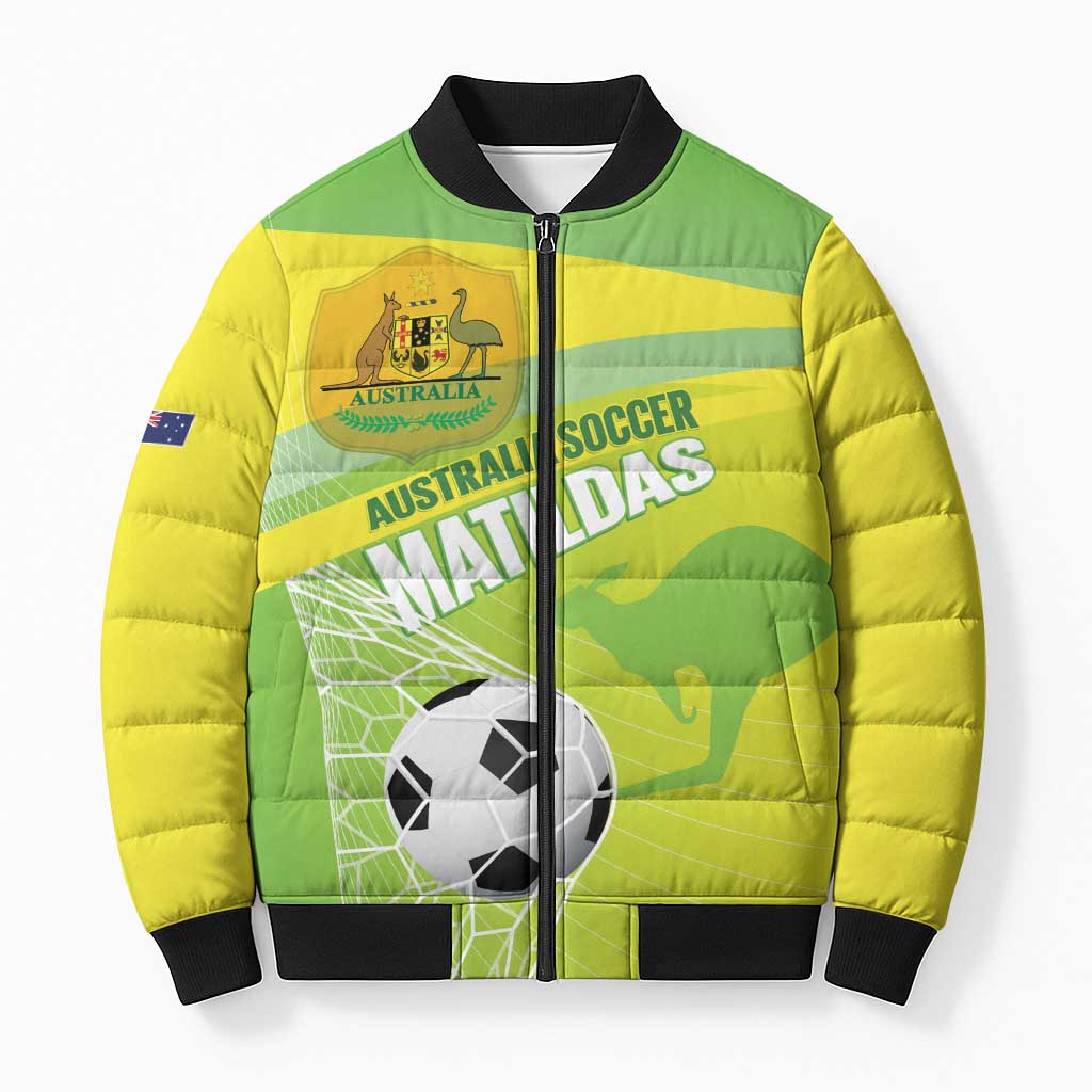 Custom Australia Soccer 2026 Bomber Puffer Jacket Come On Matildas
