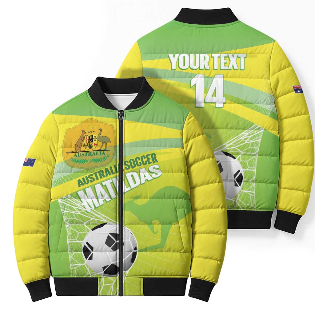 Custom Australia Soccer 2026 Bomber Puffer Jacket Come On Matildas
