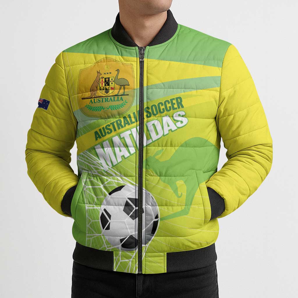 Custom Australia Soccer 2026 Bomber Puffer Jacket Come On Matildas