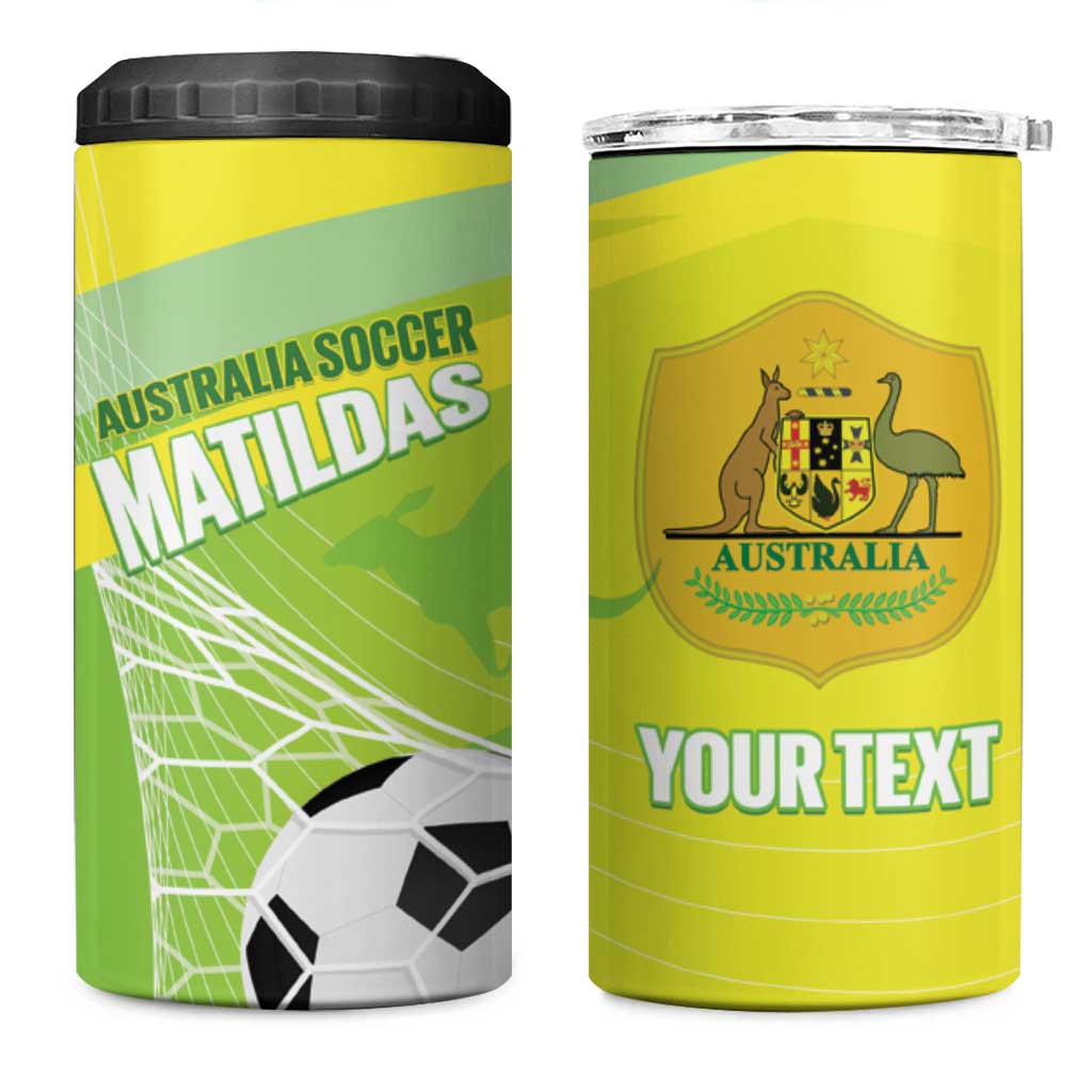 Custom Australia Soccer 2026 4 in 1 Can Cooler Tumbler Come On Matildas