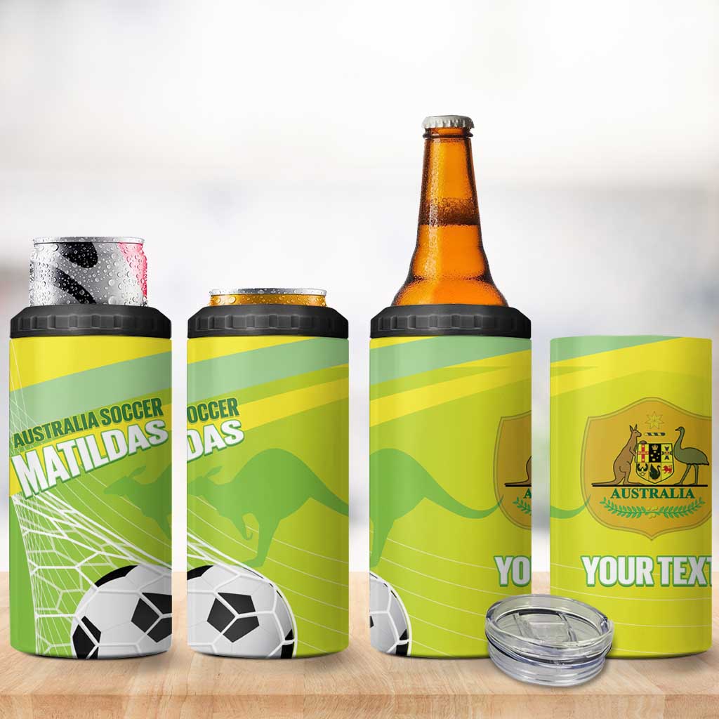 Custom Australia Soccer 2026 4 in 1 Can Cooler Tumbler Come On Matildas