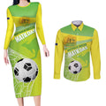 Custom Australia Soccer 2026 Couples Matching Long Sleeve Bodycon Dress and Long Sleeve Button Shirt Come On Matildas