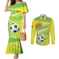 Custom Australia Soccer 2026 Couples Matching Mermaid Dress and Long Sleeve Button Shirt Come On Matildas