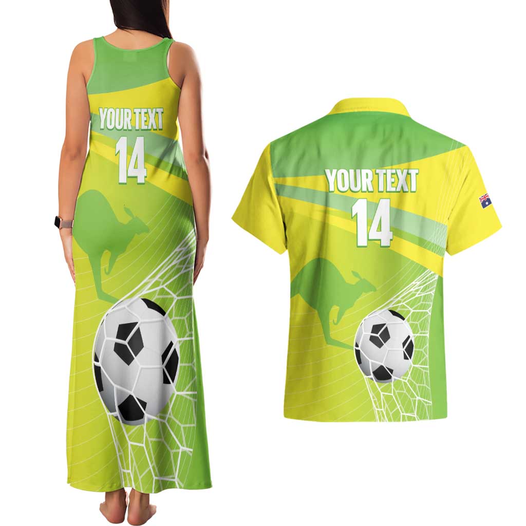 Custom Australia Soccer 2026 Couples Matching Tank Maxi Dress and Hawaiian Shirt Come On Matildas