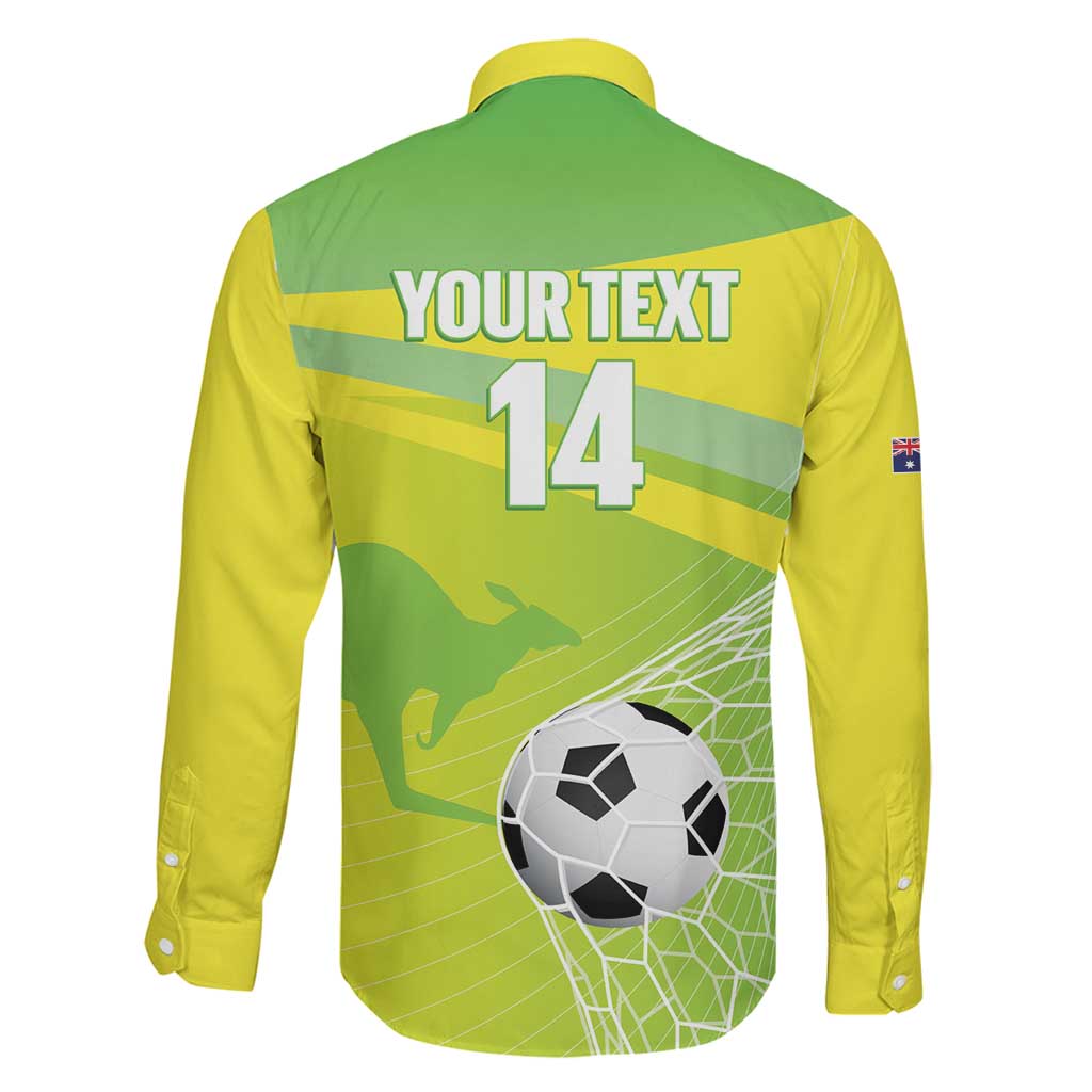 Custom Australia Soccer 2026 Family Matching Long Sleeve Bodycon Dress and Hawaiian Shirt Come On Matildas