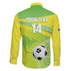 Custom Australia Soccer 2026 Family Matching Long Sleeve Bodycon Dress and Hawaiian Shirt Come On Matildas