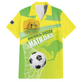Custom Australia Soccer 2026 Family Matching Off The Shoulder Long Sleeve Dress and Hawaiian Shirt Come On Matildas