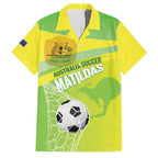 Custom Australia Soccer 2026 Family Matching Off Shoulder Maxi Dress and Hawaiian Shirt Come On Matildas