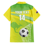 Custom Australia Soccer 2026 Family Matching Off Shoulder Short Dress and Hawaiian Shirt Come On Matildas
