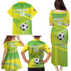 Custom Australia Soccer 2026 Family Matching Puletasi and Hawaiian Shirt Come On Matildas
