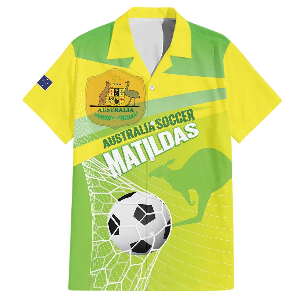 Custom Australia Soccer 2026 Family Matching Puletasi and Hawaiian Shirt Come On Matildas